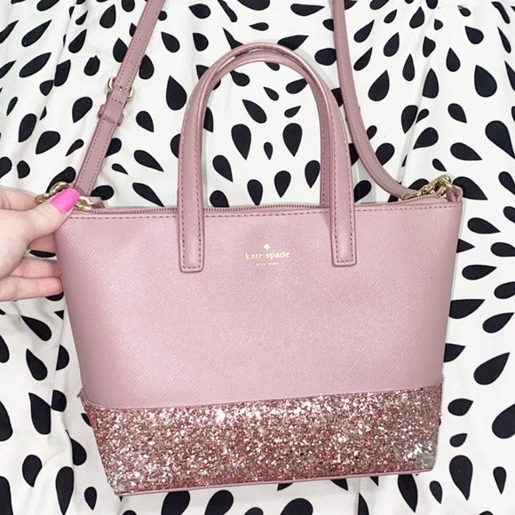 kate spade Handbags - KATE SPADE NY Dusty Peony Glitter Greta Court Ina Crossbody Satchel Combo Bag